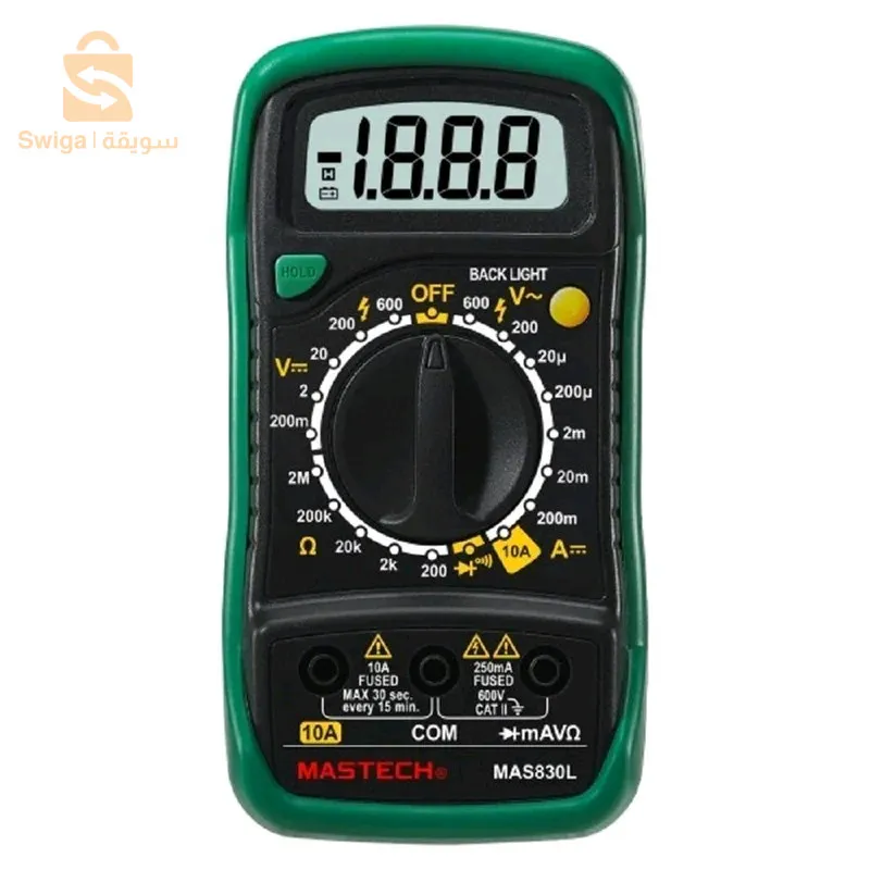 جهاز قياس رقمي متعدد للجيب 830 لتر، جهاز اختبار الجهد الكهربائي AC/DC MASTECH-MAS830L من Biens$👍