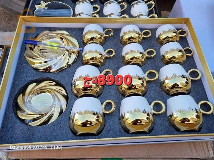 سرفيس ليوكس قهوة وحليب 24قطعة و12 قطعة