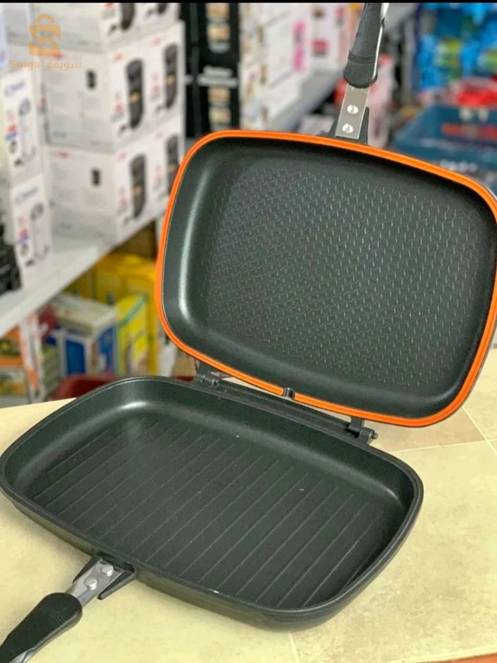مقلات ذات وجهين Poêle Dessini double faces double grill 32CM