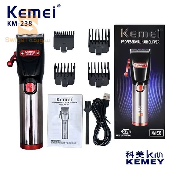 Tondeuse kemei km-238
ماكينة حلاقة KEMEI KM-238 
                     .
من أفضل ماكينات حلاقة الوجه و الجسم بالكامل للرجال 
 ماكينة حلاقة زيرو مع منويل 
 ماكينة الحلاقة الفعالة للأماكن الحساسة وجميع أجزاء الجسم
 متعددة الاستخدام لحلاقة الرأس، الصدر، الذراع والأماكن الحساسة
 مواد عالية الجودة مع شفرات حادة من الفولاذ
شحن سريع واستخدام يصل إلى 60 دقيقة
 وأهم شي الماكينة مزودة بمنويل قابل للتعديل لأطوال الشعر المختلفة
3100دج
0665955230فب👉viber watts