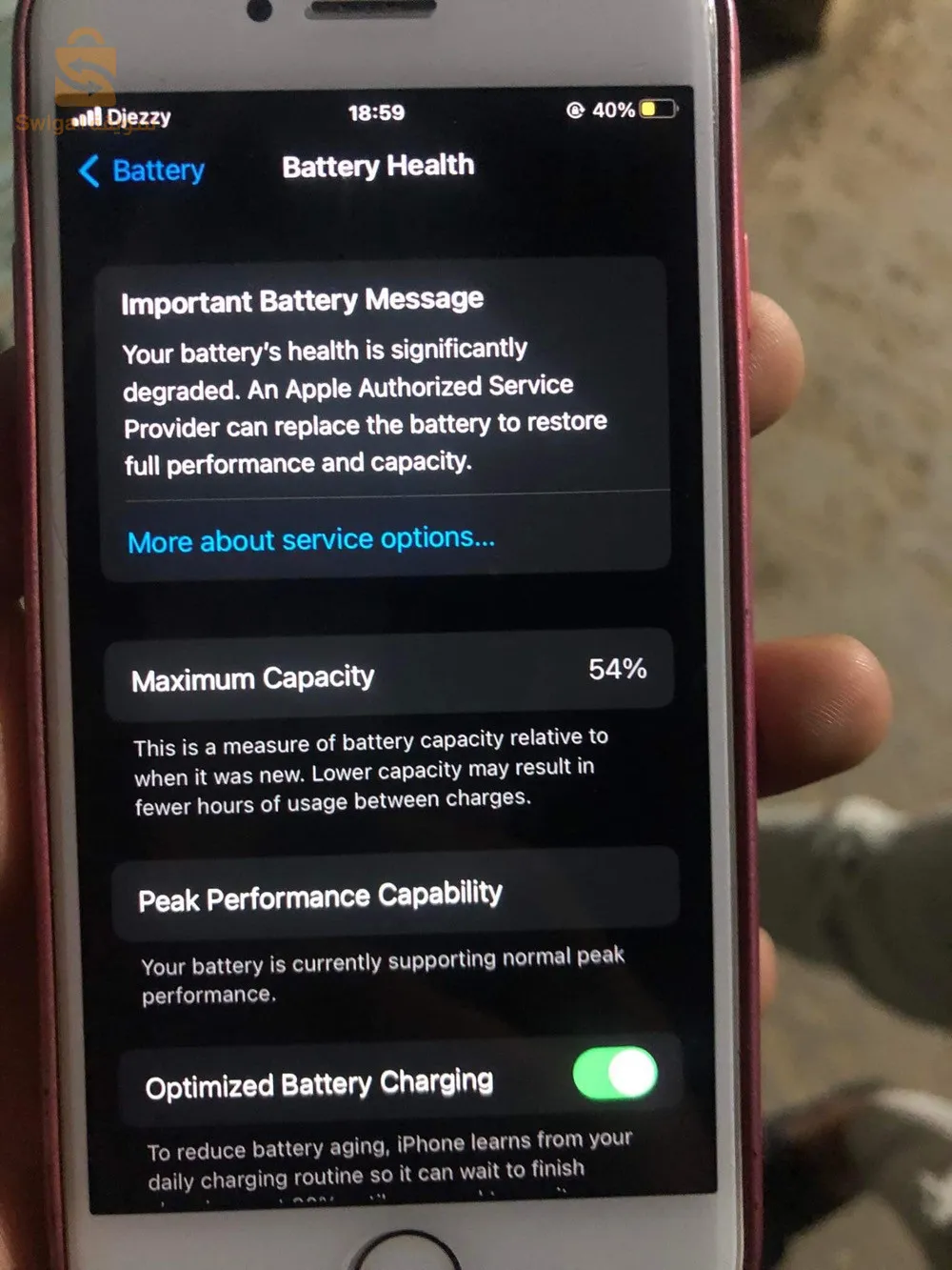 fih btr na9sa o l'état ta3 tlf tay7a chwey