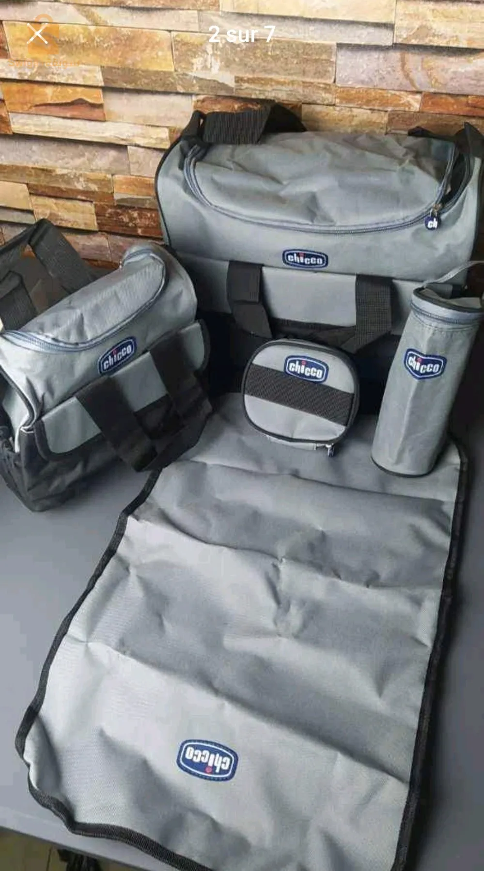 Sac à Maman Chicco baby bag 5 pcs Multifonction$🤍🤍
