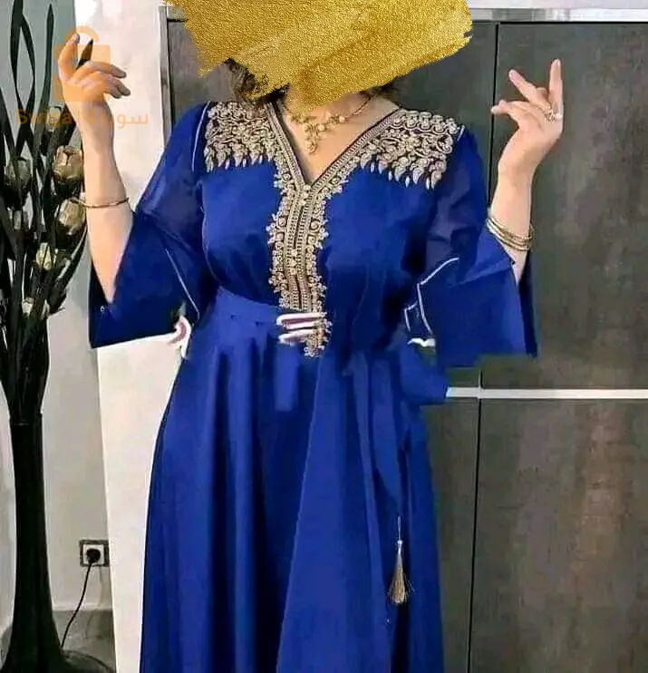 قفطان Robe caftan / Bleu roi foncé