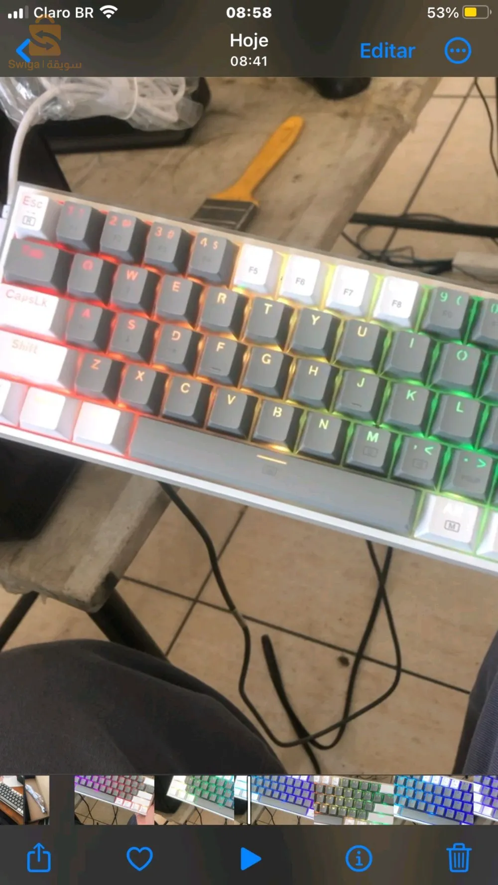 كيبورد ميكانيكي redragon fizz k617