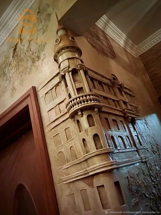 ديكورات داخلية وخارجية ، النحت البارز على الجدران ،