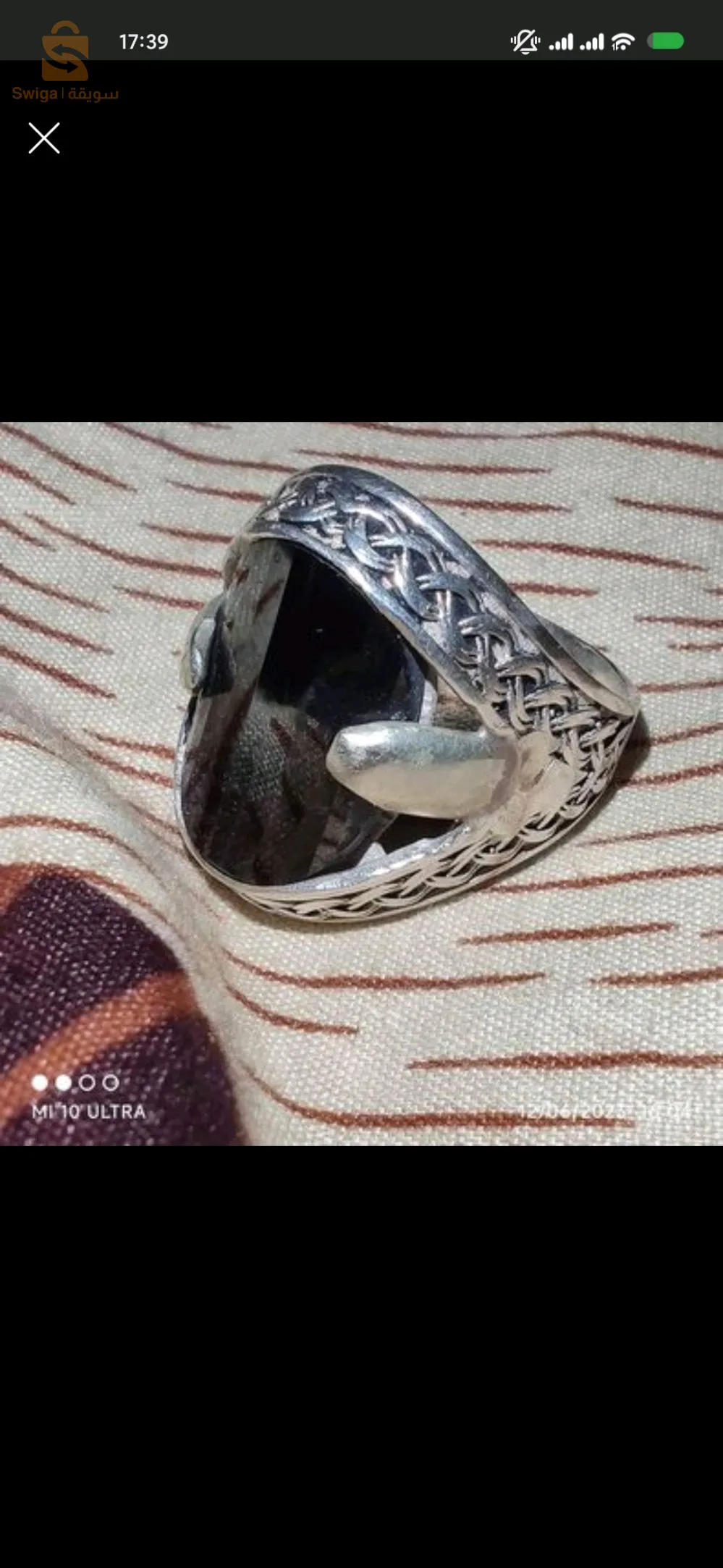 Bague homme en argent 925 taille 10 62-63