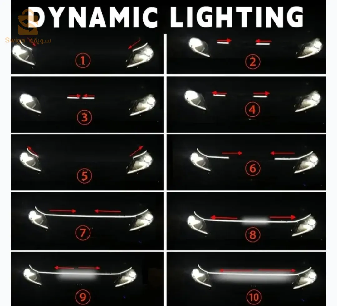 شريط إضاءة LED لغطاء السيارة، تشغيل سريع للمصابيح المزخرفة، أضواء نهارية مرنة