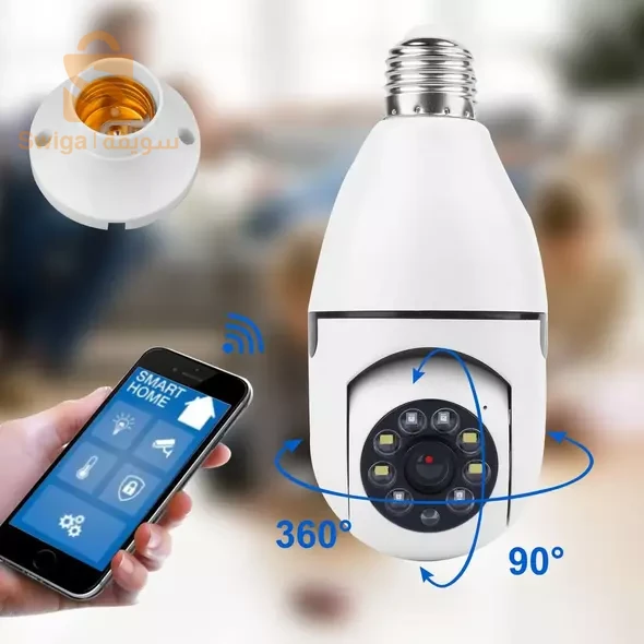 كاميرا 1080P لاسلكية واي فاي إصدار ليلي منزلي Caméra à ampoule
التوصيل لجميع الولايات 
0782760619