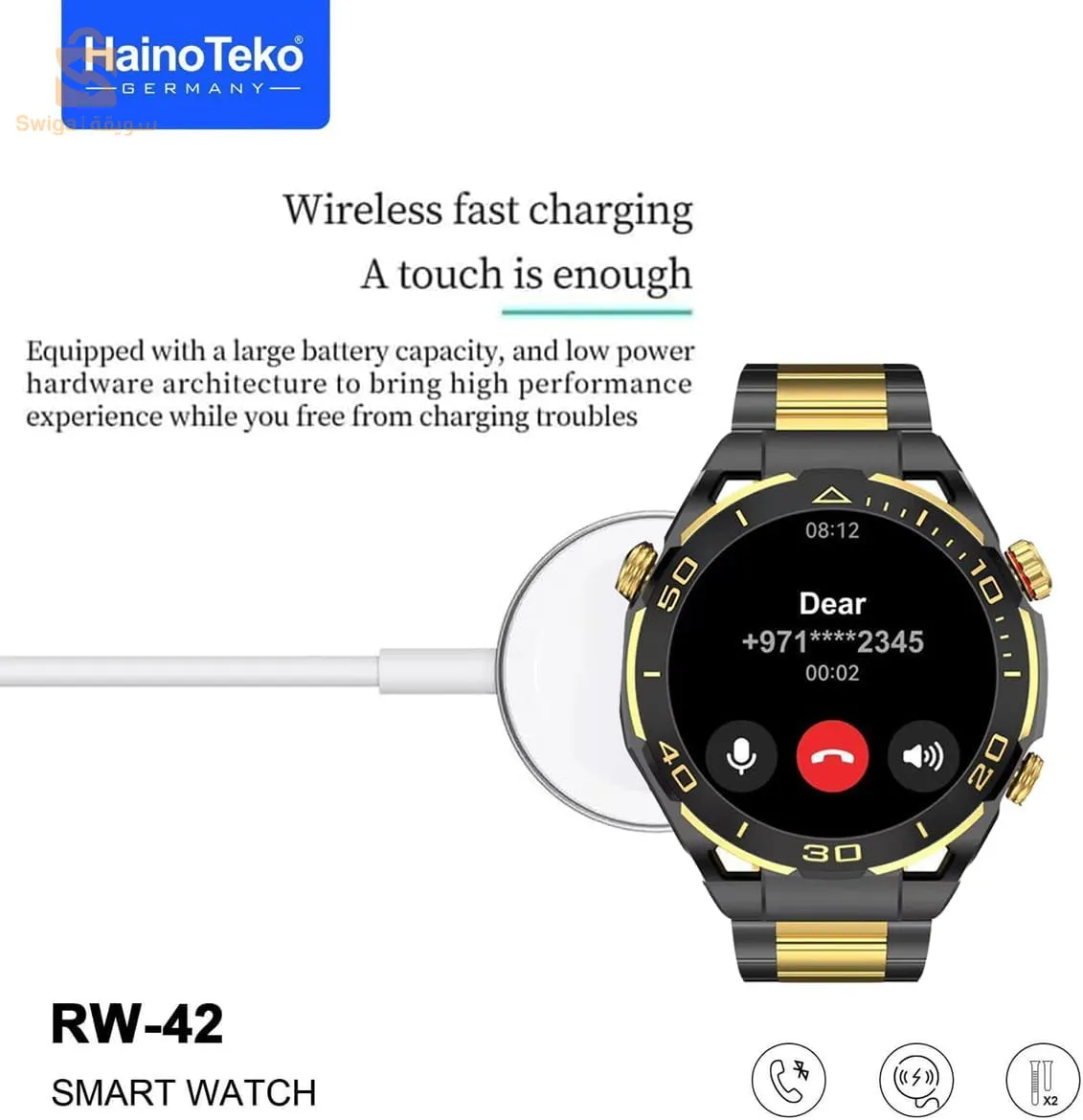 ساعة HainoTeko المحدودة الإصدار بتقنية Bluetooth Smartwatch AMOLED مع سوارين للشحن لاسلكي 
لون اسود
حجم الشاشة 1.3 بوصة
نوع الشاشة HD
الفئة المستهدفة الكبار
سعة البطارية 220 مللي أمبير
العلامة التجارية هينو تيكو
رقم الموديل RW-42
نوع العنصر ساعة ذكية
نظام مراقبة السمع في الوقت الحقيقي نعم
مكالمة بلوتوث نعم
7 أوضاع رياضية
نسخة بلوتوث V5.0
حزام عالمي 22 ملم
7700دج
0665955230وق👉viber watts