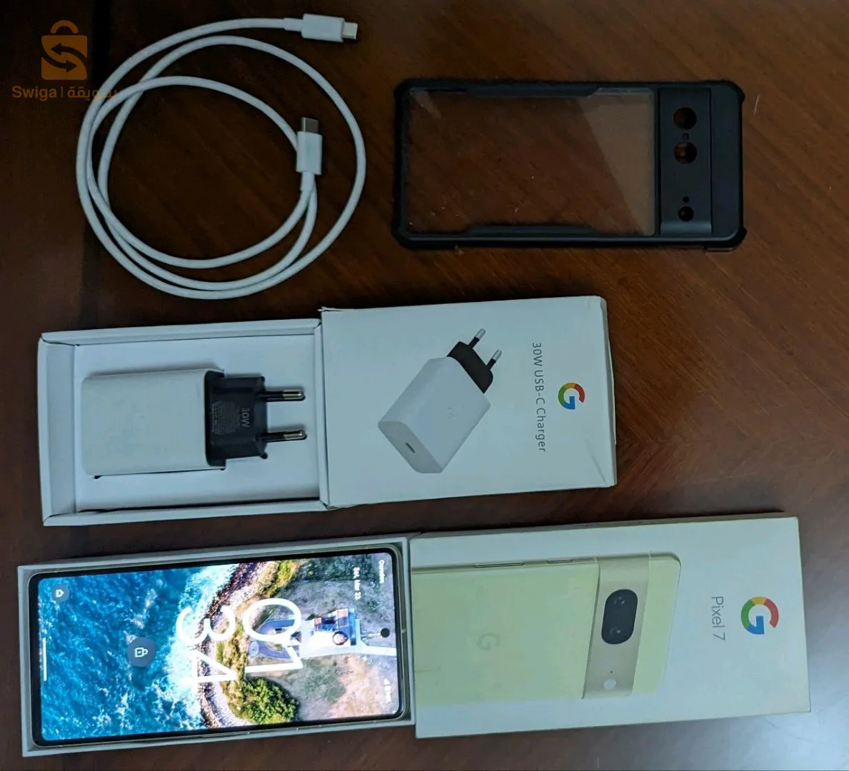 Google Pixel 7 CE lemongrass avec boite