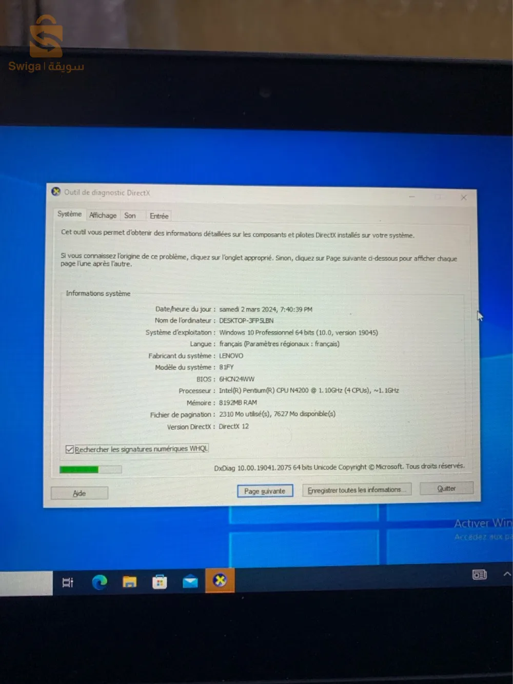 pc portable lenovo desktop tactile
