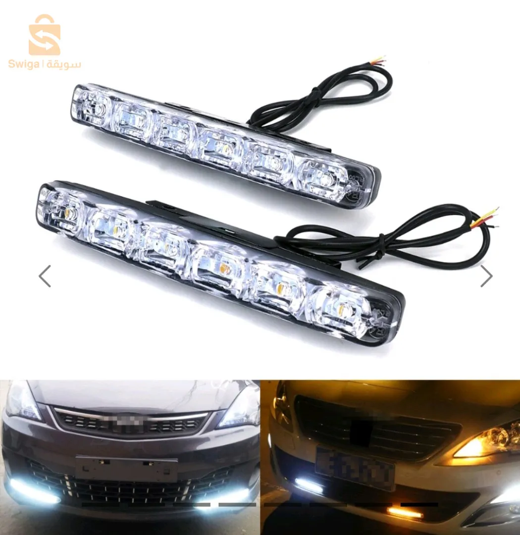 Feux de jour universels pour voiture, 2 pièces,10 led, DRL, anti-brouillard, Super lumineux, DC 12V
