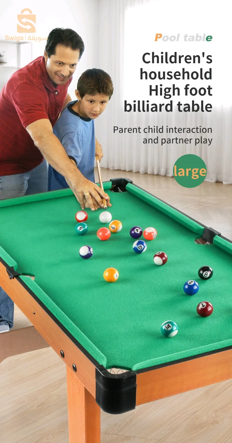 Table de Billard en Bois avec pieds de table - طاولة بلياردو خشبية مع أرجل الطاولة
مواصفات المنتج :
أبعاد طاولة البلياردو: الطول × العرض × الارتفاع: 69 سم × 36.5 سم × 69 سم
يبلغ ارتفاع ساق الطاولة 69 سم، وهي مريحة للعب
التصميم يشبه طاولة بلياردو حقيقية
الطاولة مصنوعة من خشب MDF سميك للغاية وعالي الجودة والجزء العلوي مغطى بالمخمل.
الطاولة مجهزة بعصاين من الخشب الطبيعي ووعاء واحد و15 كرة سيراميك جميلة
تفاصيل المسمار قوية جدًا، ومقاومة للحمل، ومضمونة لتكون متينة للغاية، ويمكن استخدامها لفترة طويلة دون أن تتعرض للتلف
منتجات متميزة بمواد عالية الجودة وتفاصيل دقيقة وجميلة للغاية
7900دج
0665955230وق👉viber watts
