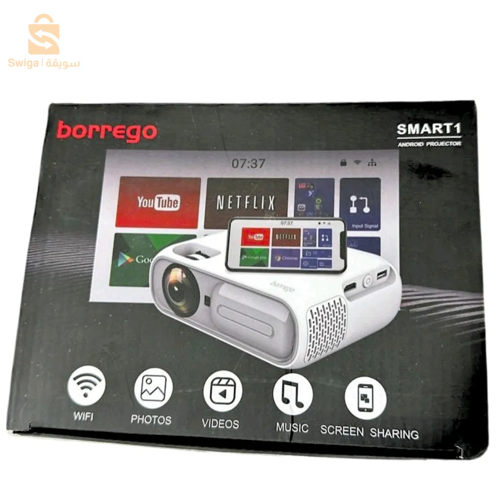 Borrego Projector Smart 1 Android 9.0 Bluetooth Projection technology 3.5inch LCD TFT display