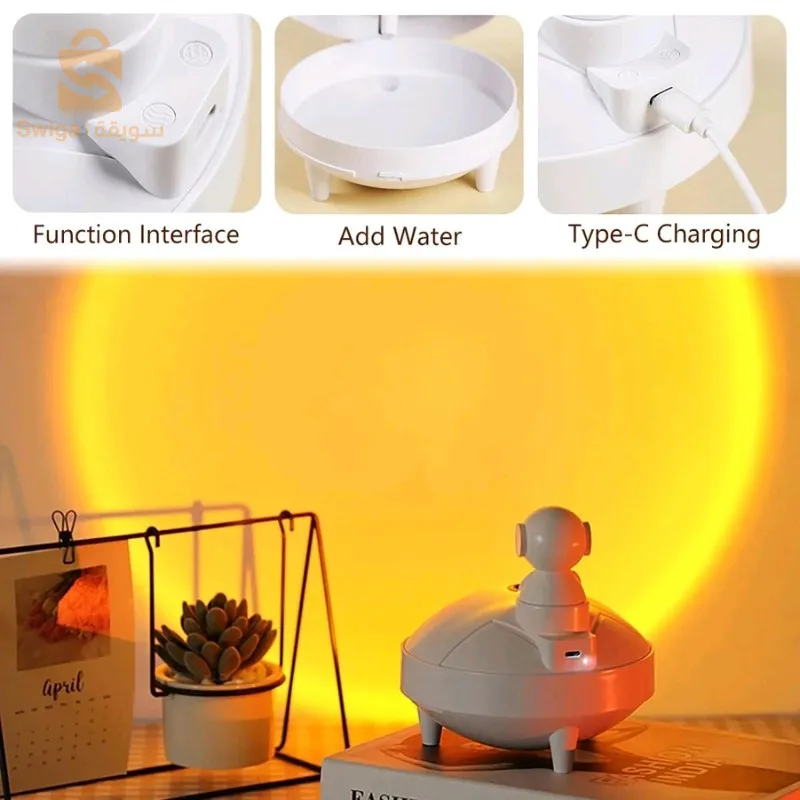 مصباح غروب الشمس لرائد الفضاء ومرطب هواء لاسلكي، موزع بطارية قابل لإعادة الشحن بقدرة 1200 مللي أمبير في الساعة
إنه مرطب هواء قابل لإعادة الشحن عبر USB/USB، صغير الحجم وسهل الحمل.
مرطب طويل الأمد وكمية كبيرة من الرذاذ، يخفف من تلف الجلد الناتج عن الهواء الجاف.
حجم صغير ولكن سعة كبيرة، 290 مل من الماء يدوم لفترة طويلة.
يمكن رشه لمدة 4-8 ساعات بعد ملئه مرة واحدة، وسيتم ترطيبه طوال اليوم.
عملية رئيسية واحدة، وضعين للرش لتختار من بينها. المستوى الأول هو الرش المستمر، والآخر هو الرش المتقطع.
ترطيب رذاذ الماء بتقنية النانو، مصحوبًا بضوء غروب الشمس، يمكنك استخدامه كدعامة للتصوير الفوتوغرافي.
آمن وذكي، إيقاف التشغيل التلقائي لمدة 4 ساعات، لتجنب الحوادث.
مناسبة للمنزل، السيارة، غرفة الانتظار، غرفة النوم، في الهواء الطلق، واستخدام الطاولة.
سمات:
المواد: عبس + بمما
اللون: الأبيض، الوردي، الأخضر
وقت الشحن: 1.5 ساعة
سعة البطارية: 1200 مللي أمبير
الحجم: 140.5*140.5*141.8 مللي متر
4300دج
0665955230وق👉viber watts