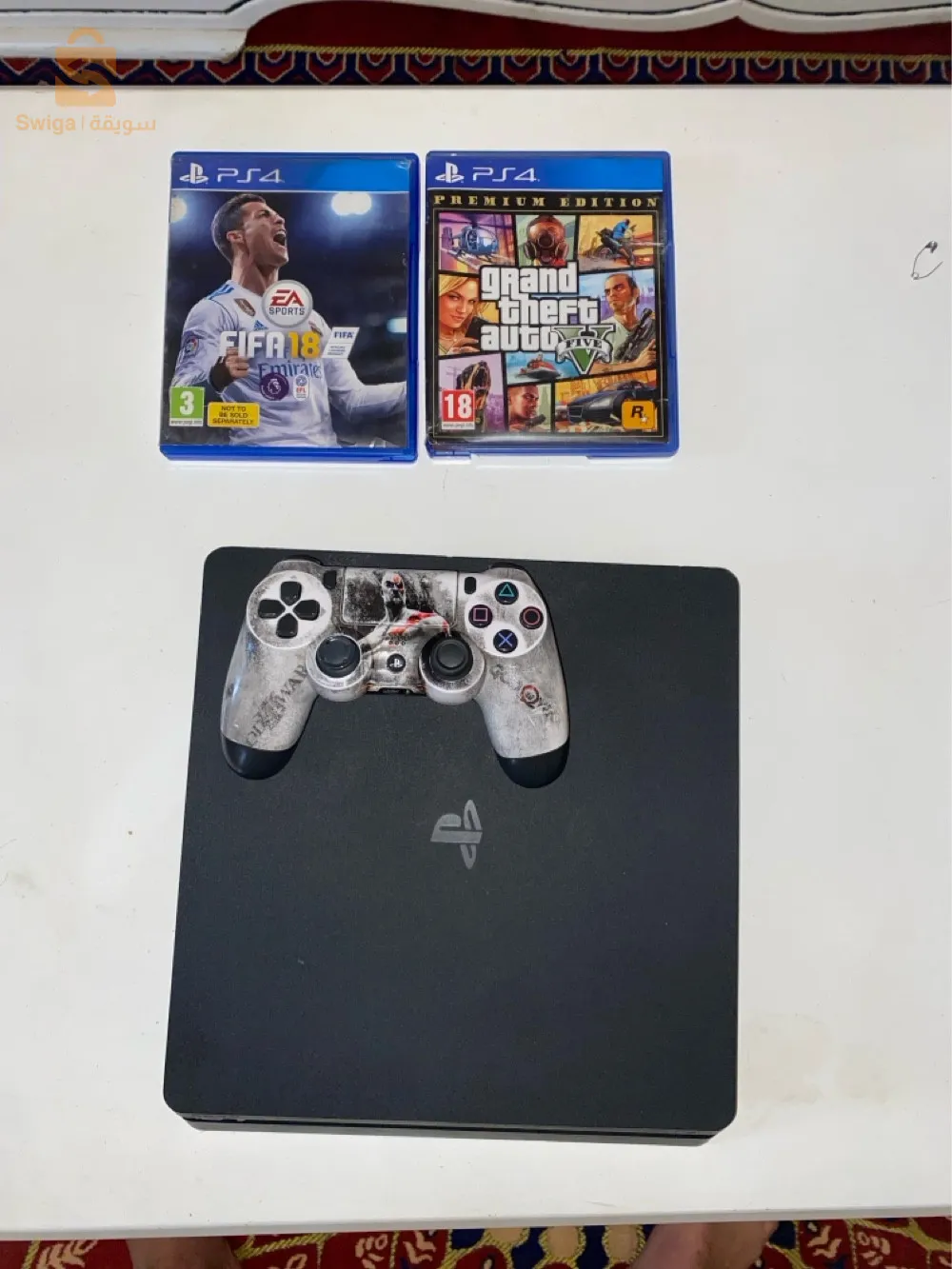 ps4 slim  on line mach mafto7 m3ah 3cdgta vpes 2018fifa18