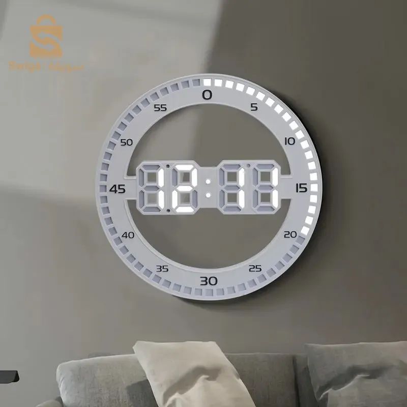 ساعة حائط رقمية ثلاثية الأبعاد
شاشة LED رقمية 1.4 مجموعة، شاشة LED لسهولة قراءة الأرقام.
2، وظيفة عداد الثواني الخاصة. سوف يضيء ضوء LED شبكة واحدة في الثانية. لا يمكنها عرض الساعات والدقائق فحسب، بل يمكنها أيضًا عرض الثواني.
3، وظيفة الساعة: عرض الساعات والدقائق، ويمكن تحقيق تحويل 12/24 ساعة.
4، وظيفة التاريخ: عرض "الشهر" و"السنة" (من 2000 إلى 2099). "يوم"
5، وظيفة المنبه: يمكن ضبط المنبه اليومي وتشغيله وإيقافه.
6، وظيفة درجة الحرارة: عرض درجة الحرارة فهرنهايت أو مئوية، ويمكن تبديلها. نطاق القياس الطبيعي هو -10 درجة مئوية ~ 5 درجة مئوية (14 ~ 122 درجة فهرنهايت).
7، اختيار الوضع: قم بالتبديل بين أوضاع dP-1 وdP-2 وdP-3 بالضغط على مفتاح الوقت/الشهر.
8، وظيفة تعديل السطوع: اضغط على مفتاح MIN/DATE لاختيار ما إذا كنت تريد تمكين تعديل السطوع، L-01، L-02، L-03. قم بإيقاف تشغيل الشاشة.
9، وظيفة تعديل السطوع التلقائي: يتم تقليل سطوع LED من 18:00 إلى 7:00 تلقائيًا. مع مستقبل الضوء المدمج، سوف يقوم ضوء LED تلقائيًا بضبط السطوع وفقًا للسطوع المحيط.
10، جهد العمل النموذجي: مصدر طاقة تيار مستمر 5 فولت، مع وظيفة ذاكرة انقطاع التيار الكهربائي.
11، المفاتيح لها أصوات رئيسية.
12، درجة حرارة عمل المنتج هي 0 درجة مئوية ~ 50 درجة مئوية.
3800دج
0665955230وق👉viber watts
