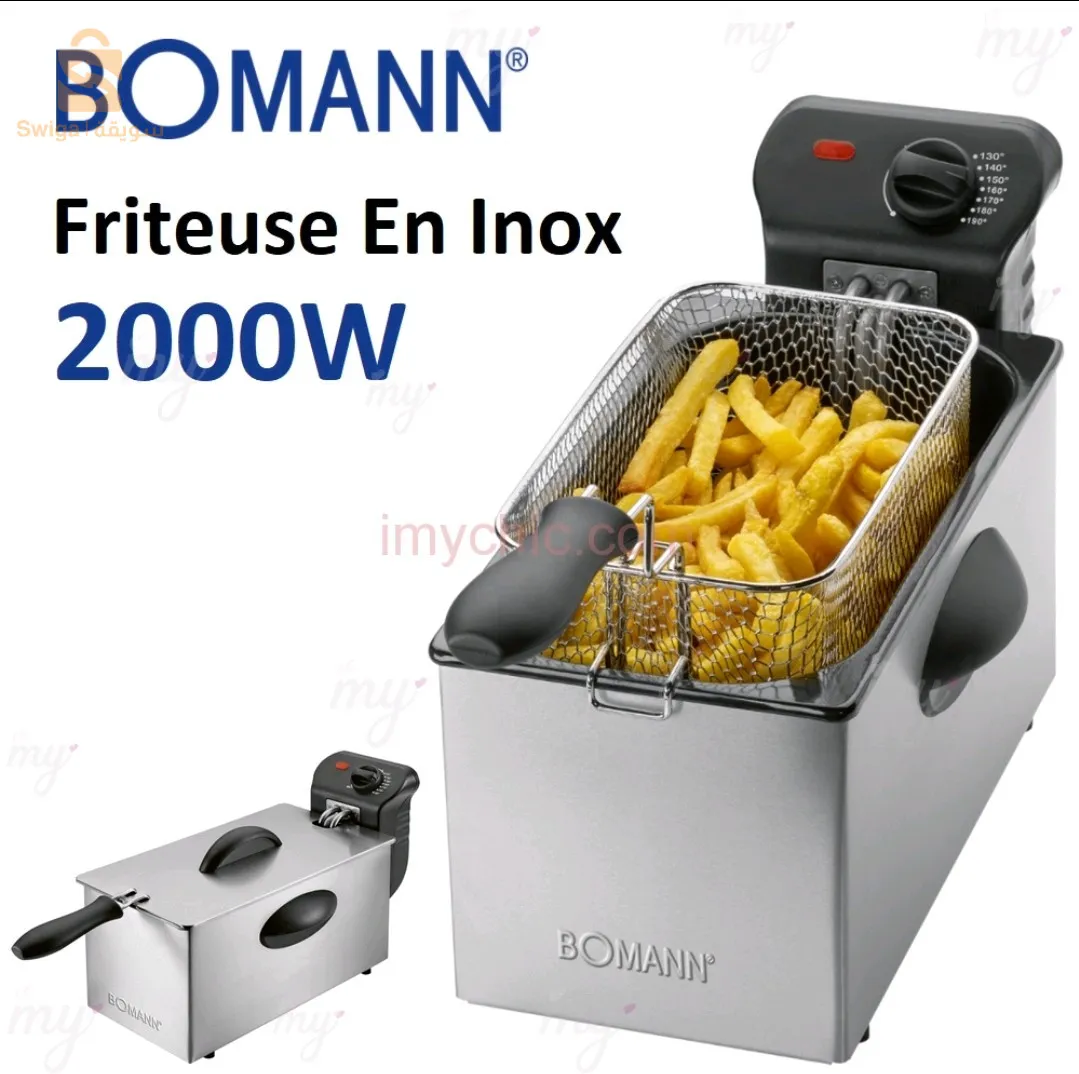 Friteuse Compacte En Inox 3L 2000W Bomann FR 2264 CB$🤍🤍