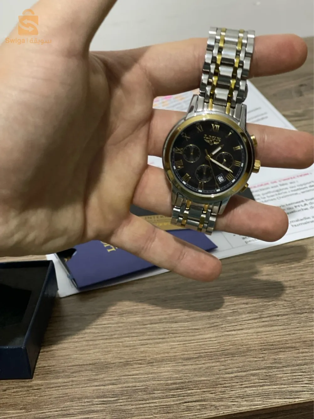 ساعة رجالي أصلية avec la boite originale et la carte visite 0541380843made in irelande