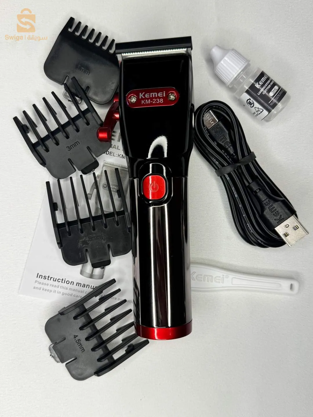 Tondeuse kemei km-238
ماكينة حلاقة KEMEI KM-238 
                     .
من أفضل ماكينات حلاقة الوجه و الجسم بالكامل للرجال 
 ماكينة حلاقة زيرو مع منويل 
 ماكينة الحلاقة الفعالة للأماكن الحساسة وجميع أجزاء الجسم
 متعددة الاستخدام لحلاقة الرأس، الصدر، الذراع والأماكن الحساسة
 مواد عالية الجودة مع شفرات حادة من الفولاذ
شحن سريع واستخدام يصل إلى 60 دقيقة
 وأهم شي الماكينة مزودة بمنويل قابل للتعديل لأطوال الشعر المختلفة
3100دج
0665955230فب👉viber watts