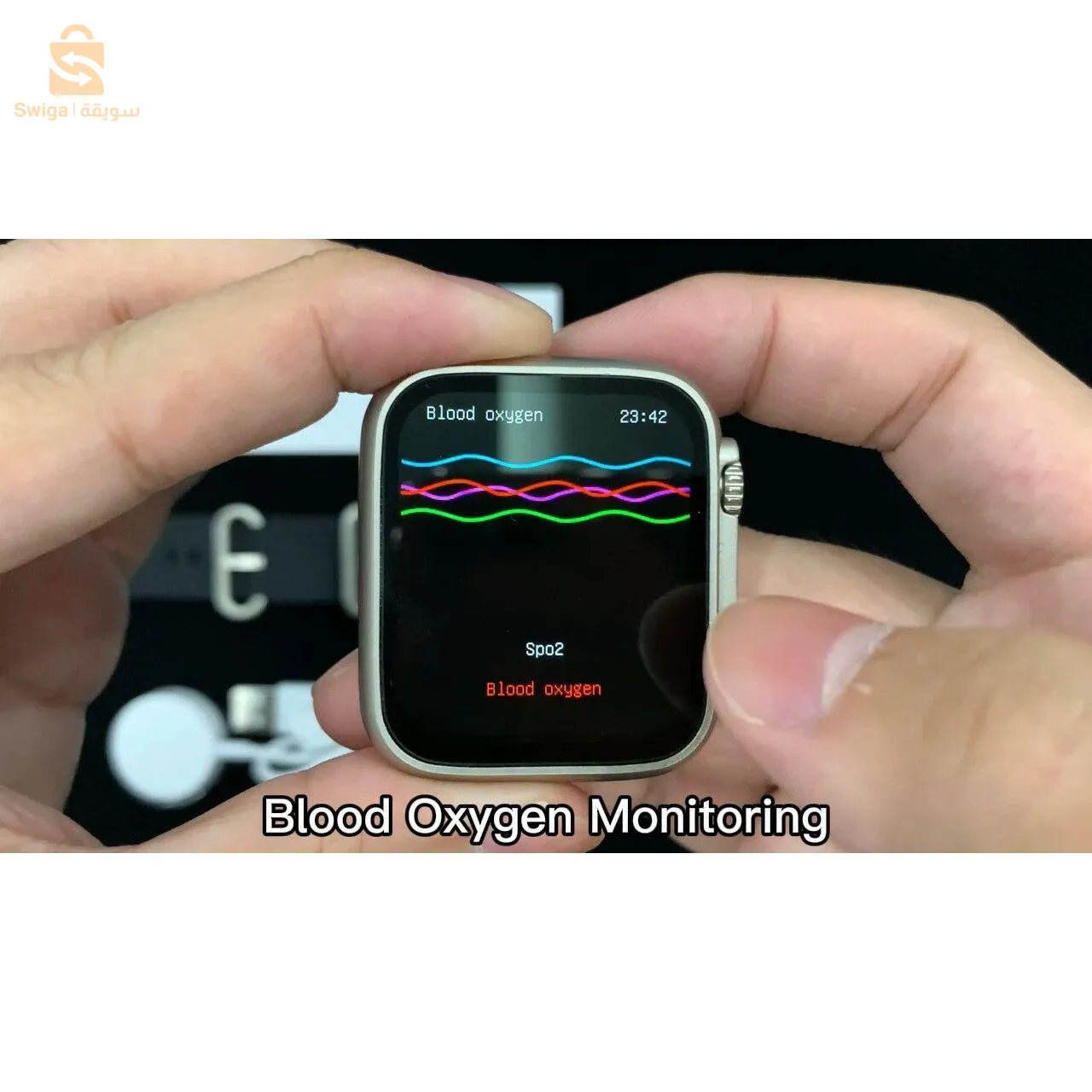 الساعة الذكية العصرية الجديدة بخاصية مقاومة الماء - T800 Ultra Noir Smart Watchالساعة الاكثر طلبا بسعر خرافي 2300دج وانت شاري ساعة اوريجنال فخمة✅ SmartWatch T800-Ultra ✅الساعة الذكية آخر جيل جديدة بخاصية مقاومة الماء - T800 ultra smart watch Waterproofالخصائص :✅ بلوتوث إصدار BT. V5.0 لتجربة سلسة و قوية✅ تصميم أنيق و و مطابق لساعة أبل الأخيرة بمقاس شاشة 1.99inch✅ حساسات Heart Rate و G Sensor✅ تدعم جميع اجهزة Android | IOS عن طريق تطبيق Hiwatch Pro✅ مكالمة بلوتوث : يمكنك الرد وإجراء المكالمات✅ قياس ضغط الدم و نسبة الأكسجين في الدم و كذلك معدل نبضات القلب✅ تدعم وضع الانشطة الرياضية  مع منبة الحوادث و ما قبل الاصتدام✅ بطارية بسعة 220mAh لإستخدام متواصل يدوم 2-4 يوم⭐ اطلب SmartWatch T800-Ultra الآن واستمتع بتجربة فريدة! ⭐