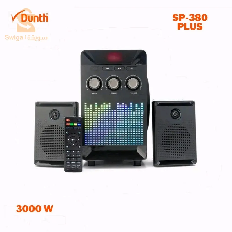 مكبر صوت Hifi بلوتوث عالي الجودة مع شاشة LED ديناميكية 2.1 3000 واط DU-SP380PLUS$👍