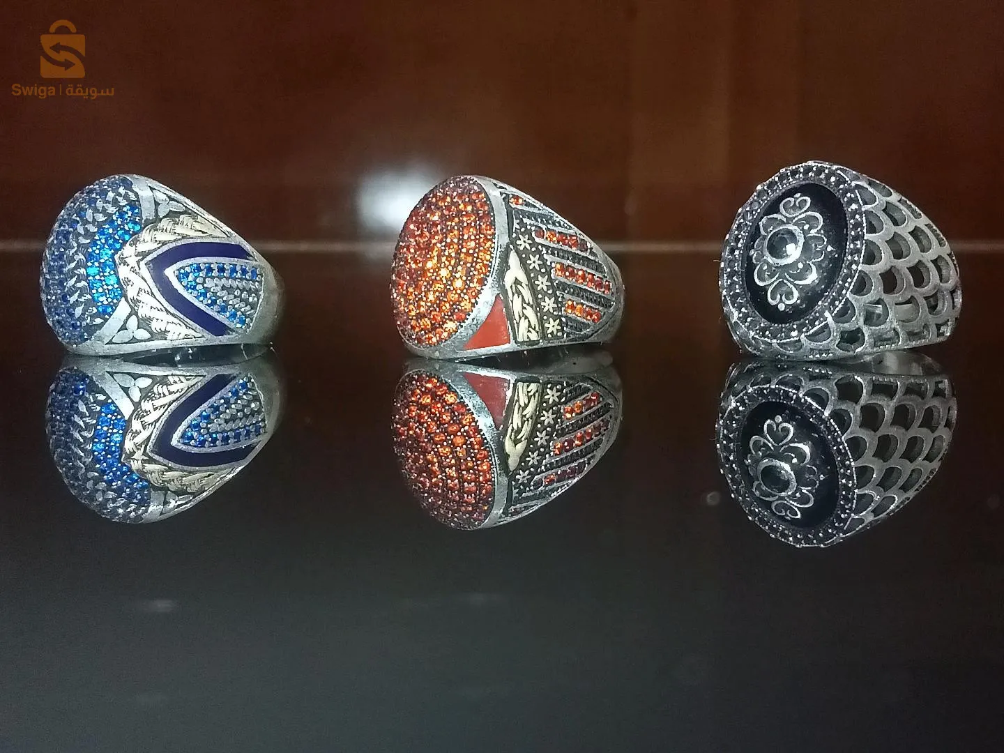 bague d'argent pour hommes 925