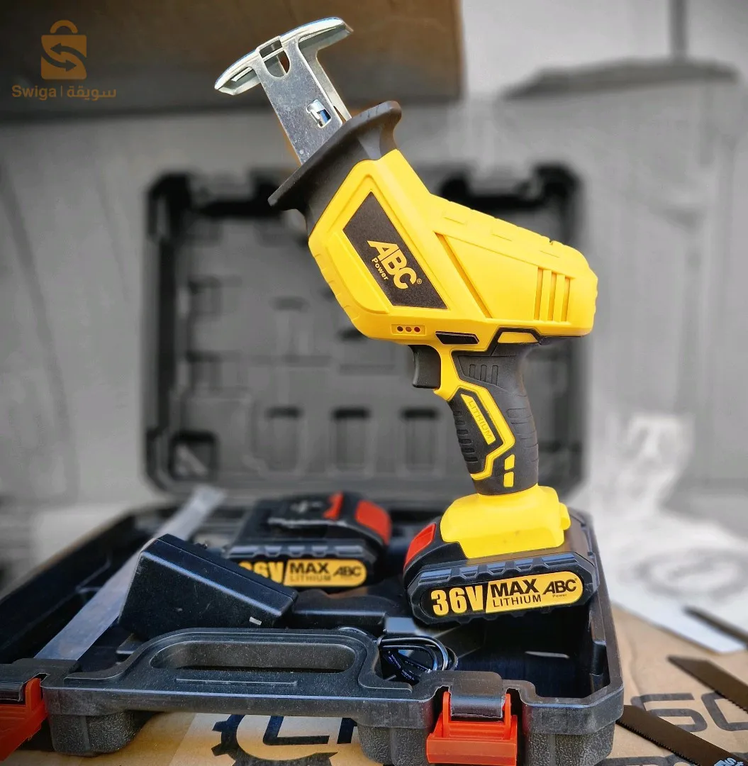 scie à sabre A batterie ABC 36Vdouble batterie lithium 36v avec valise 3 lahmes 11000دج0665955230فب👉viber watts