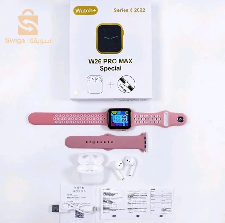 Smart Watch W26 noir et rose