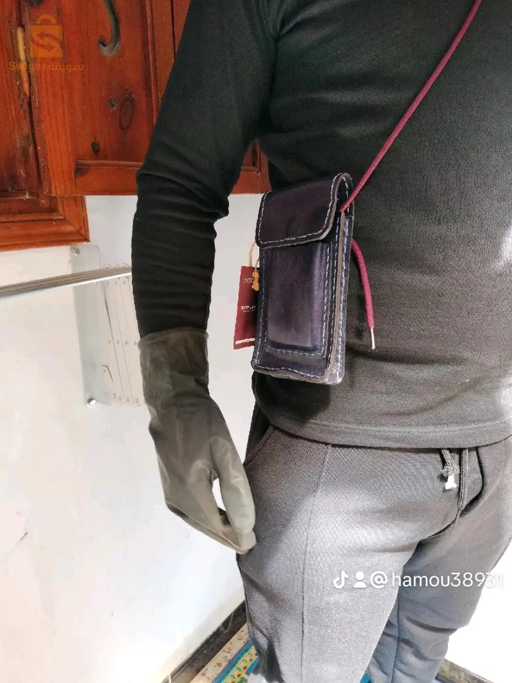 pochette cuir vachette matière viritable solide disponible 0542664867