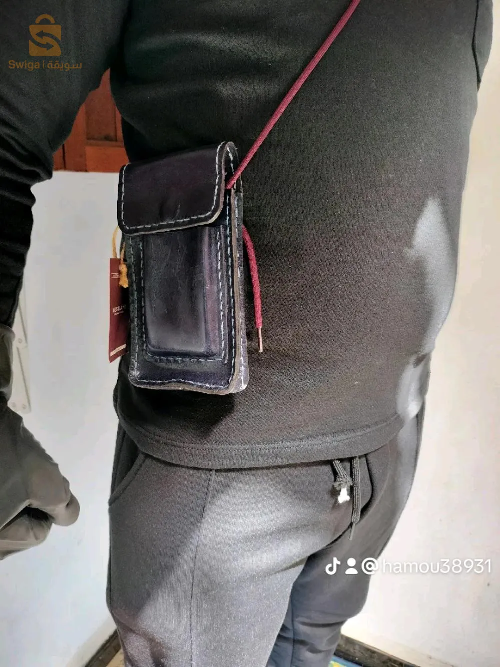 pochette cuir vachette matière viritable solide disponible 0542664867