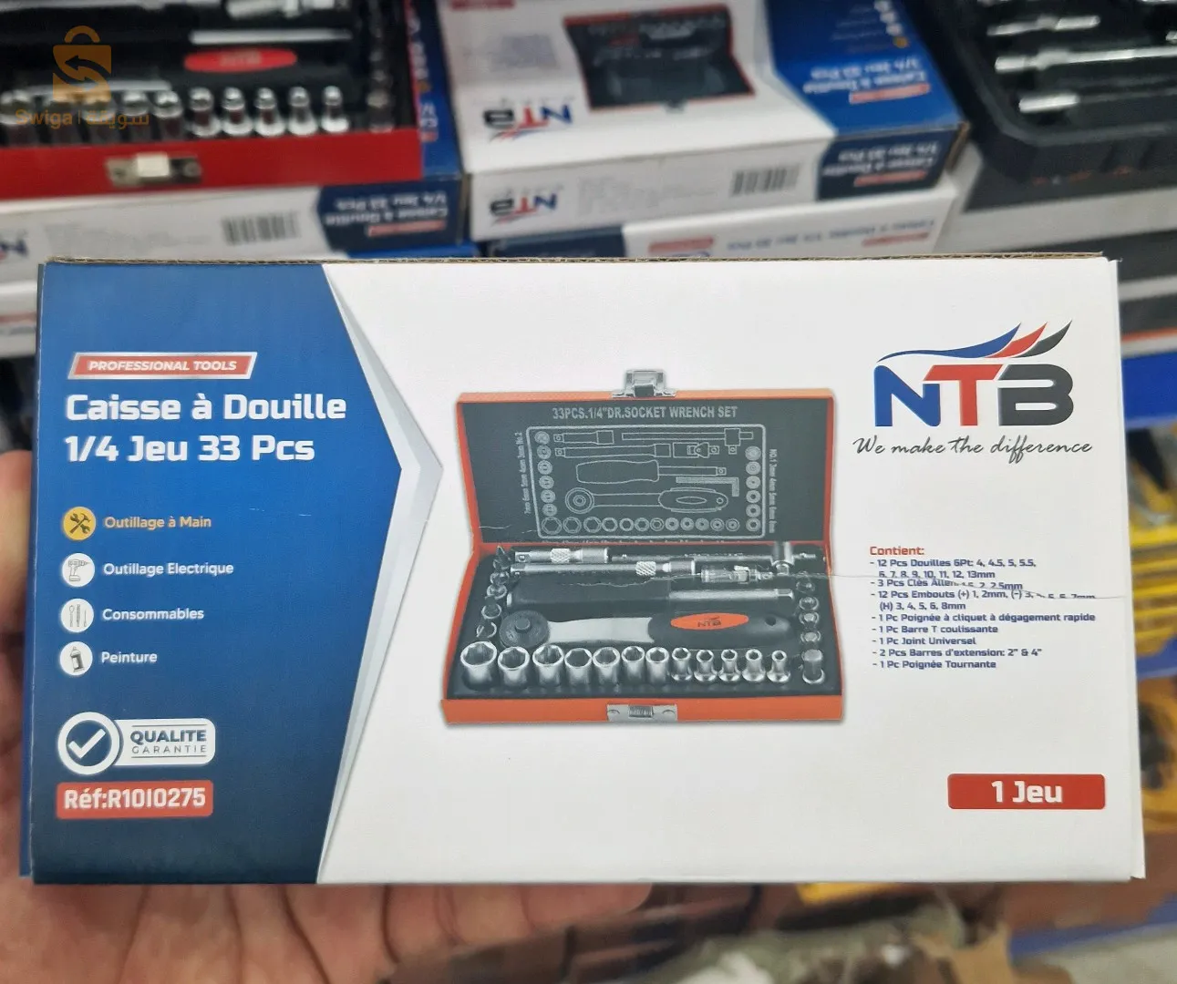 Caisse a douille 33pcs NTB