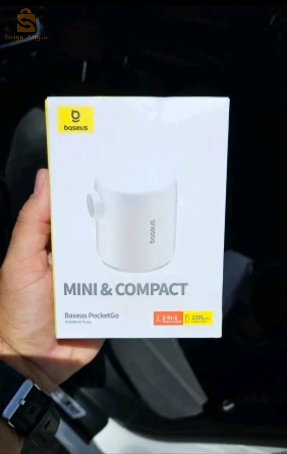 Baseus 🔥
 #Baseus Pocket Go 1600 mAh portable air pump with white flashlight from Baseus 🥇
 Multi-function: Not only a pump, but also a portable flashlight.
 Supports rapid inflation and deflation of inflatable products such as air mattresses for easy storage
 High Power: Up to 150 PSI pressure and 3500PA suction power
 Compact: Palm size, only 130g, will not take up much space.
 Long lasting operation.
 Technological equipment: modern Type-C port and LED lamp.
 Order now 🌐🔊
 Making your lifestyle easier now!  ✨With distinctive products provided by