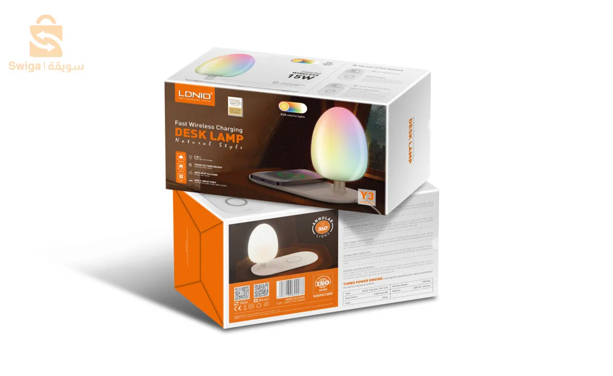 شاحن بدون وصل مع فيوزة متعددة الاستخدامات وأضواء LED