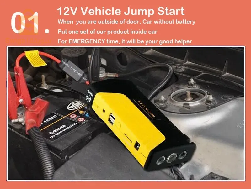 Kit d'urgence multifonctionnel 8 en 1 pour Voiture 12V - حقيبة الطوارئ المتكاملة متعددة الإستعمالات متوافقة مع كل السيارات$👍