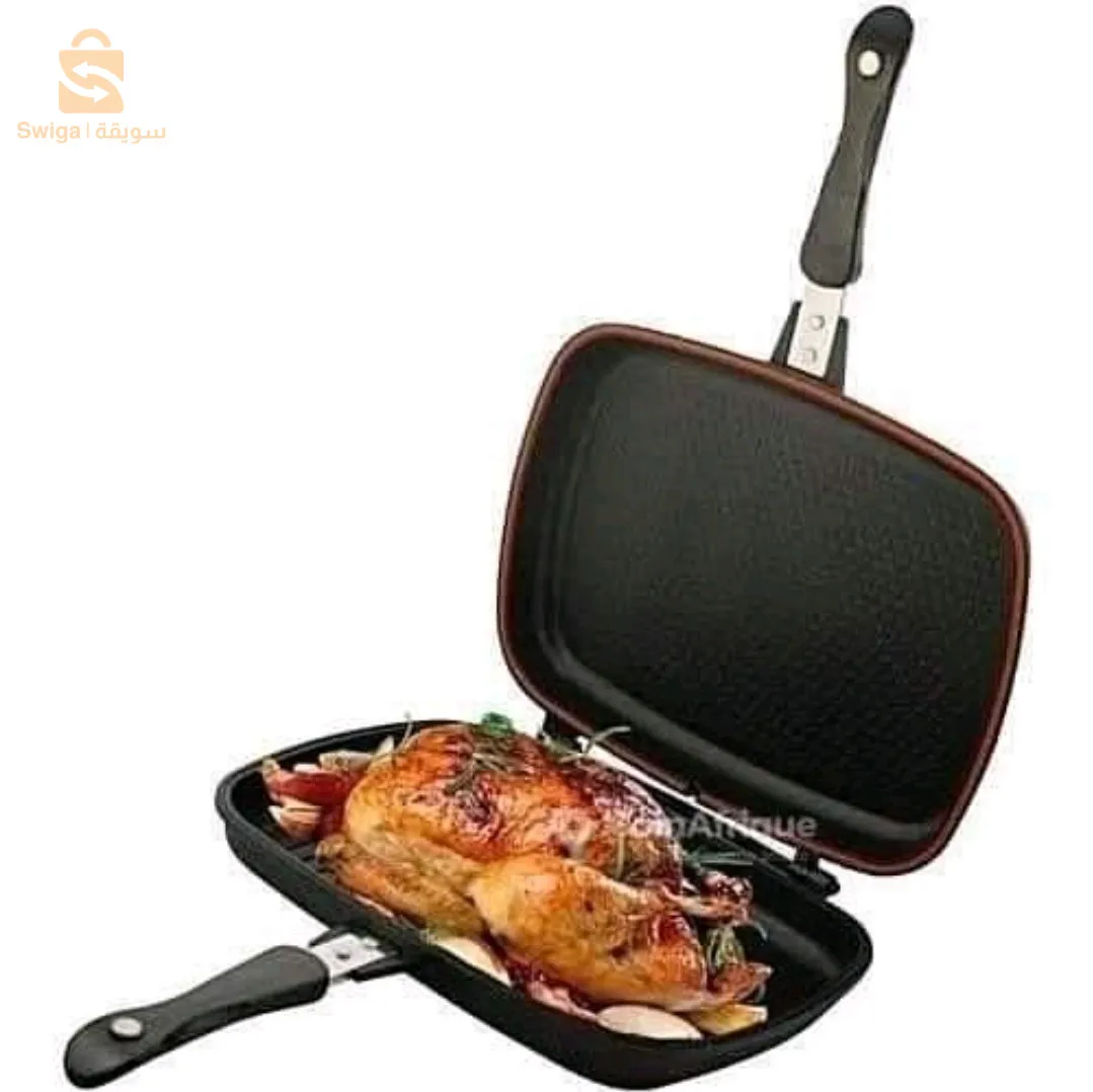 مقلات ذات وجهين Poêle Dessini double faces double grill 32CM$🤍🤍