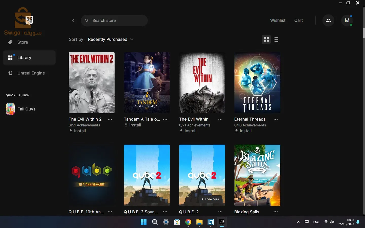 💻🎮Compte EPIC GAMES +190 JEUX