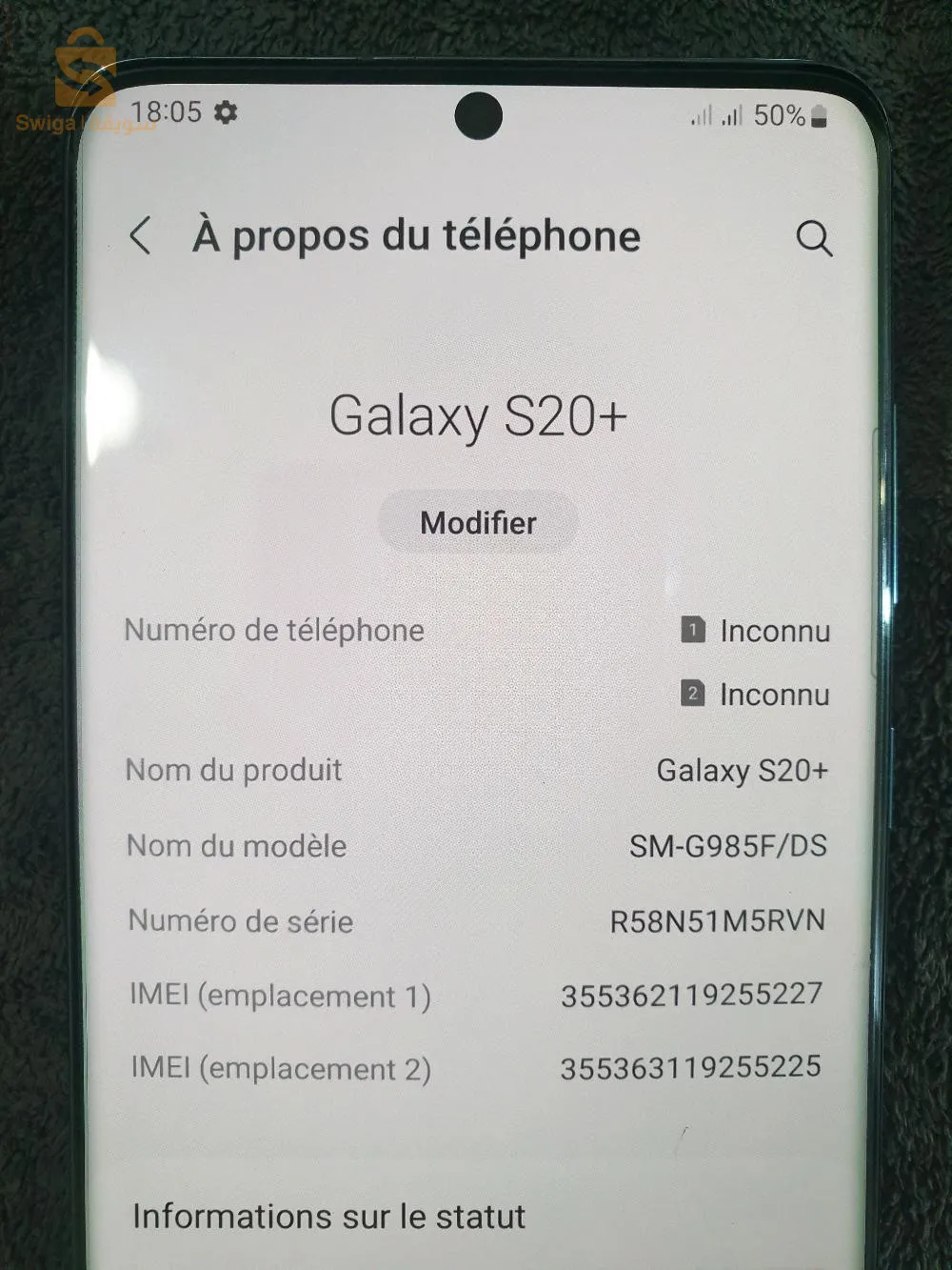 SAMSUNG S20 PLUS
