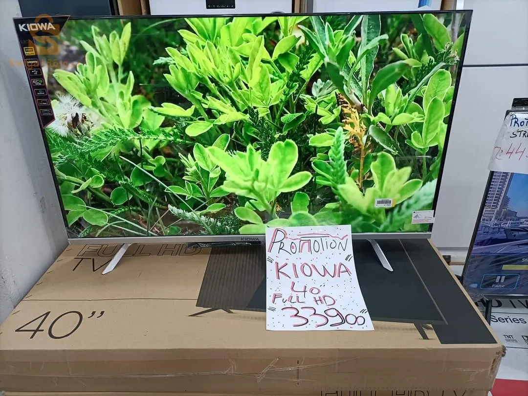 Tv kiowa 40 pouce SM
أجهزة تلفاز Classic View KIOWA 
40" 
Full HD
Frameless 
 من دون إطار مم يجعل المشاهدة ممتعة
2x HDMI
2x USB
Dolby 
28500دج
0665955230فب👉viber watts