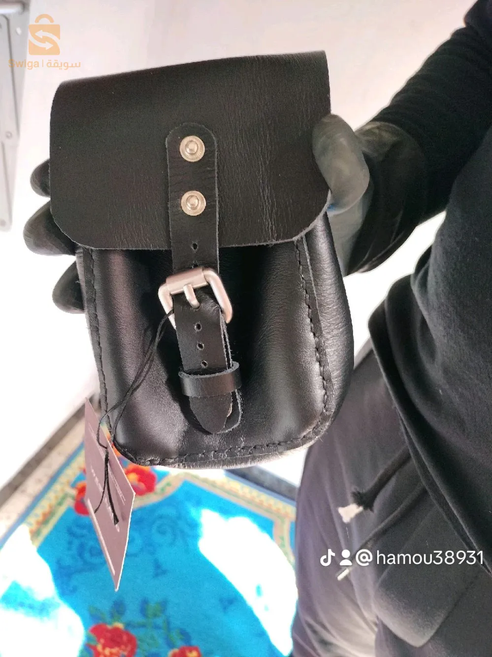 pochette cuir vachette matière viritable solide disponible 0542664867