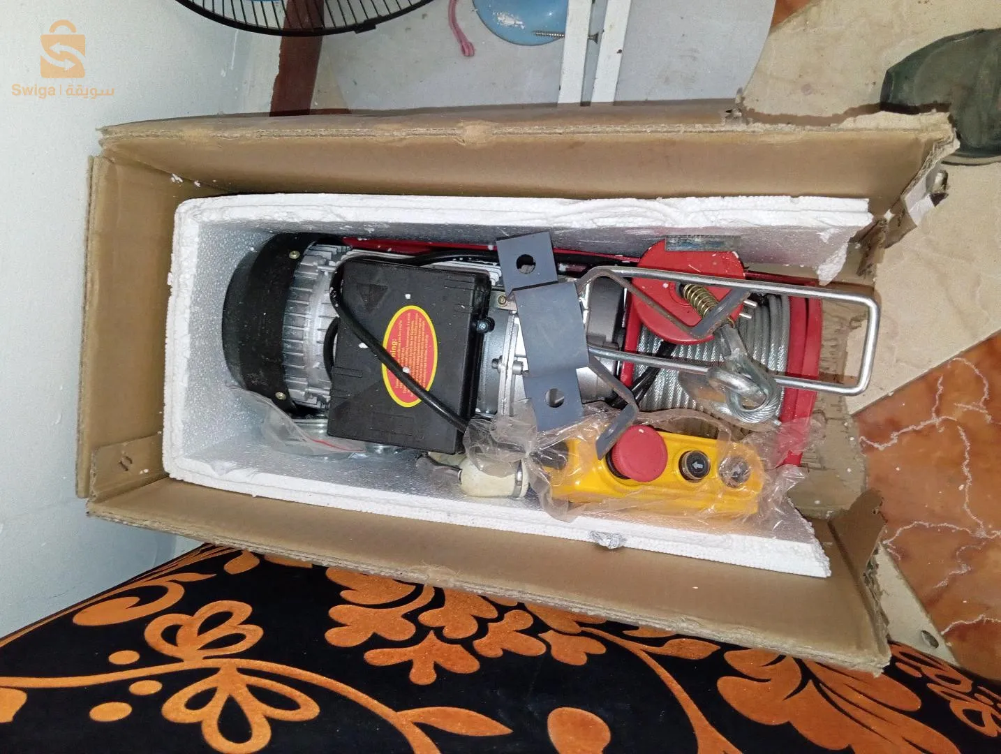 للبيع موتور مونت شارج جديد لم يستعمل 5 قناطر الكابل فيه 30متر 3ملاين الله يربح