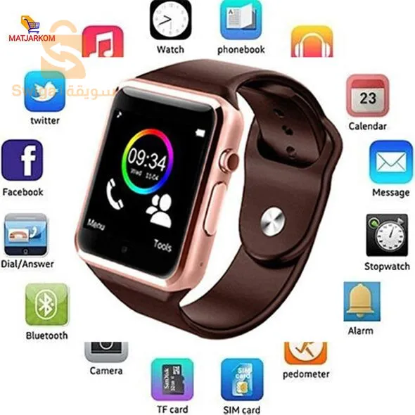 ساعة ذكية هاتف تقبل شريحة SIM وبطاقة ذاكرةMontre téléphone