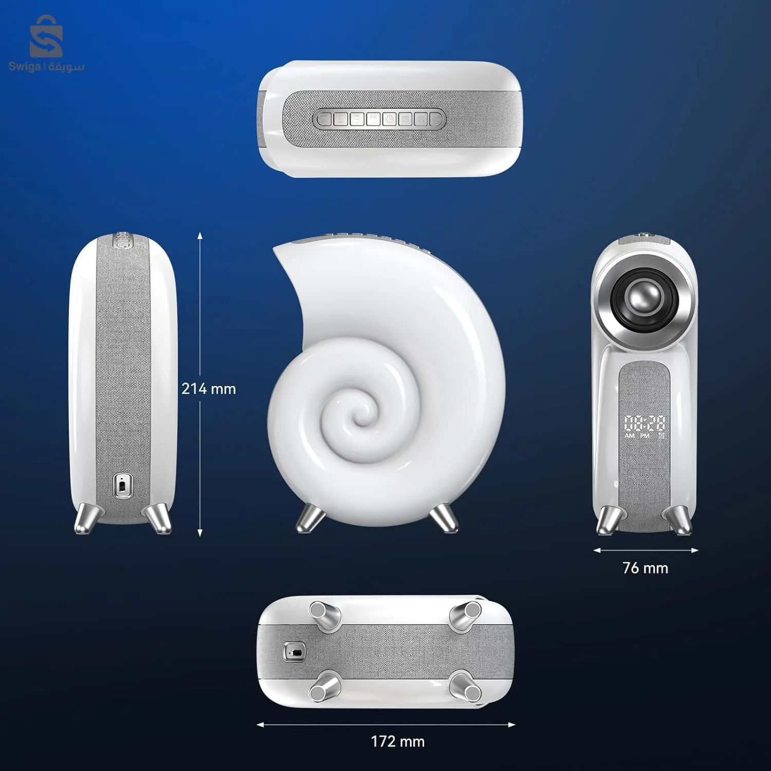 Réveil Veilleuse Intelligente Conch,RGB Bluetooth Musique Rythme Lumière - منبه ذكي على شكل محارة
【اخلق جوًا دافئًا】يجمع هذا الضوء الليلي بين وظائف المصباح ومكبر الصوت الذي يدعم تقنية البلوتوث لخلق أجواء دافئة ومريحة في منزلك. مع مجموعة متنوعة من خيارات الألوان، اختر من بين أكثر من 16 مليون لون واضبط السطوع لخلق أجواء مثالية. كما يوفر أيضًا لوحات ألوان قابلة للتخصيص ودرجات حرارة خفيفة.
7500دج
0665955230وق👉viber watts