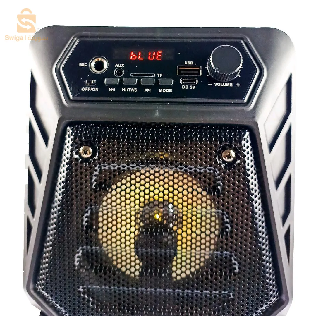 مكبر صوت DU-SP109 دونث 2200 
مكبرات صوت بلوتوث محمولة مع لهب LED متعدد الألوان من DUNTH. استمتع براحة موسيقية نابضة بالحياة وأنيقة مع مكبر الصوت LED Flame Light Bluetooth الذي يتميز بمصابيح LED بتأثير اللهب المتغير اللون في مكبرات الصوت المزدوجة بالإضافة إلى مقبض التحكم في مستوى الصوت. سيبقيك نظام البلوتوث هذا مستمتعًا أينما ذهبت بفضل إمكانياته القابلة لإعادة الشحن والمحمولة. استمتع بألحانك المفضلة عبر البلوتوث، والمدخل الإضافي، وUSB، وراديو FM. يجعل إدخال الميكروفون الكاريوكي أمرًا بسيطًا وممتعًا للغاية - إنه بسيط مثل التوصيل والتشغيل. يمكن أيضًا توصيل الميكروفونات للخطب والإعلانات في حفلتك أو حفلتك أو احتفالك القادم. يدعم الاتصال بالبلوتوث والراديو يحتوي على منفذ 3.5 ملم ومنفذ USB يحتوي على أضواء LED للديكور الطاقة: 2200 واط يحتوي على بطارية قابلة للشحن بسعة 2400 مللي أمبير يمكنك تركيب ميكروفون للحفلات الأبعاد: 160*400*140 ملم
6000دج
0665955230وق👉viber watts