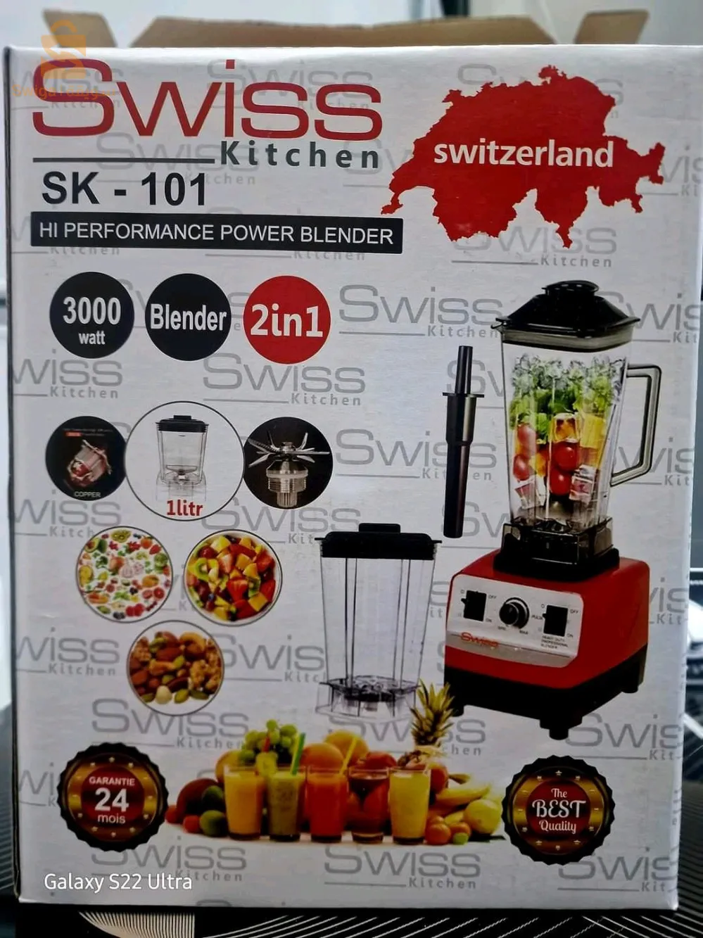 بلاندر نوعية ممتازة  Blender Swiss Kitchen 2 tasses Original