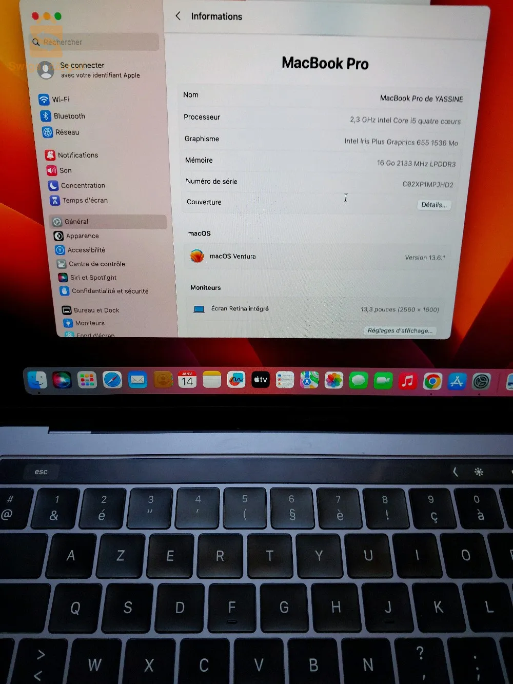 MacBook pro 2018 13"P