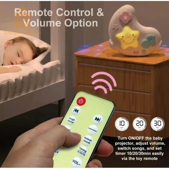 télécommande pour bébé - جهاز عرض ضوئي ليلي موسيقي مع جهاز تحكم عن بعد للطفل
ضوء الليل بيبي لونا وستيلوتا كيدز ميلودي مع جهاز عرض يحتوي الضوء الليلي على وظيفة موسيقية ووظيفة جهاز عرض، حيث يعرض النجوم الملونة بشكل جميل والقمر والصور الأخرى. مجهزة بأصوات الطبيعة بما في ذلك الصراصير والمطر والطيور والرياح والمحيطات والتيار و10 أصوات حيوانات. يهدئ ويهدئ الطفل، ويساعده على النوم بسرعة. يتضمن المصباح 108 تهويدة وأصوات عاطفية وأصوات الآلات الموسيقية وأصوات الطبيعة وغير ذلك الكثير. لم تعد بحاجة إلى الخروج من السرير أو الأريكة لتشغيلها أو إيقاف تشغيلها. يمكنك تشغيلها/إيقافها، وضبط مستوى الصوت، وتغيير الأغاني وضبط المؤقت لمدة 10/20/30 دقيقة بسهولة، باستخدام جهاز التحكم عن بعد الخاص باللعبة. الإسقاطات مع النجوم أو وظيفة الضوء الليلي. بالإضافة إلى ذلك، تعد ميزة الإضاءة الليلية رائعة عندما تحتاج إلى الاستيقاظ لتناول الطعام ليلاً. عمر البطارية طويل، وهي صغيرة وخفيفة بما يكفي لتعليقها على جانب سرير الأطفال أو عربة الأطفال أو حتى مقعد السيارة.

جهاز عرض موسيقي بإضاءة ليلية للأطفال لحن
10 أصوات حيوانات.
108 التهويدات.
جهاز التحكم عن بعد متضمن.
الأبعاد: 13x13x5 سم
3000دج
0665955230وق👉viber watts