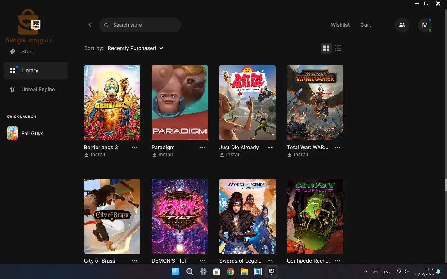 💻🎮Compte EPIC GAMES +190 JEUX