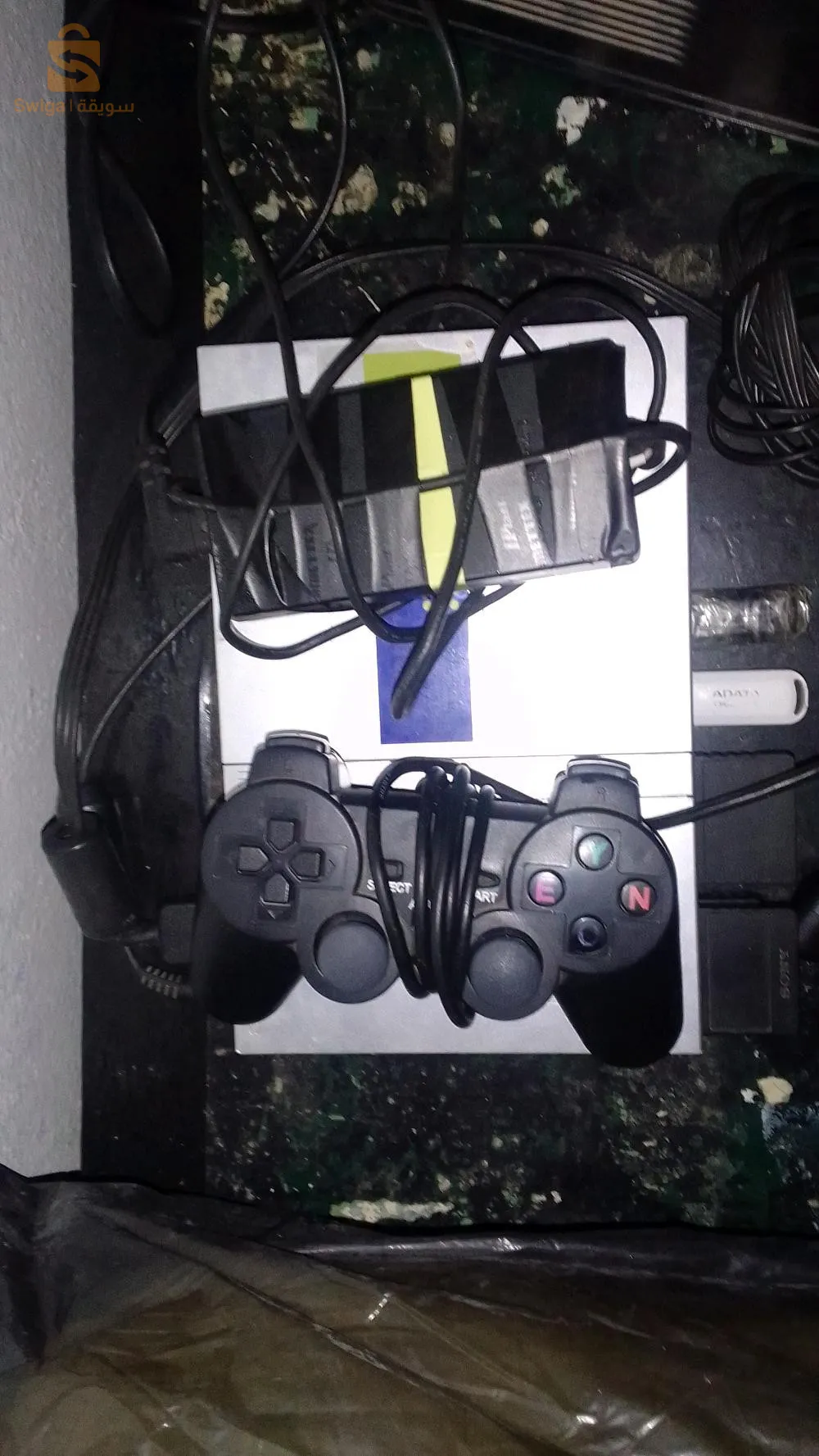 بلاي 2 مستعملة مفلاشية لالعاب لفلاشديسك معاها مانات وحدة وفلاشديسك فيه pes2024