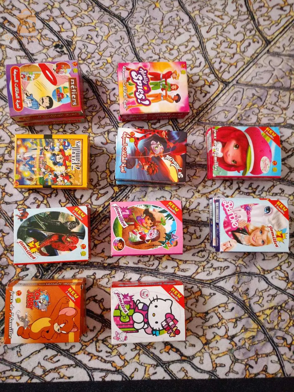 Seven Families game.  /.    coloring book